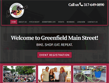 Tablet Screenshot of greenfieldmainstreet.org